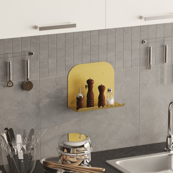 Korte wandplank - Goud Korte wandplank - Goud