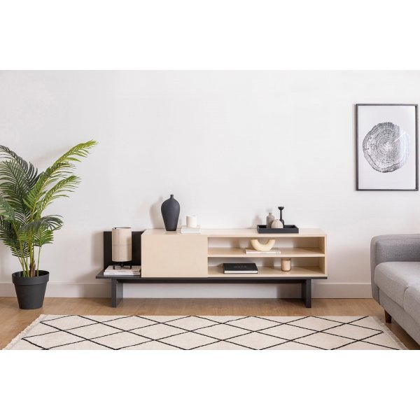 Meuble TV Frank - Beige/anthracite Meuble TV Frank - Beige/anthracite