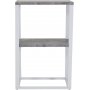 Charlotte sngbord - Vit/betongimitation