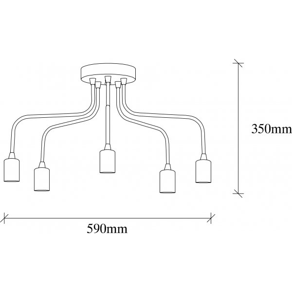 Candelabra taklampa 1182 - Svart Candelabra taklampa 1182 - Svart