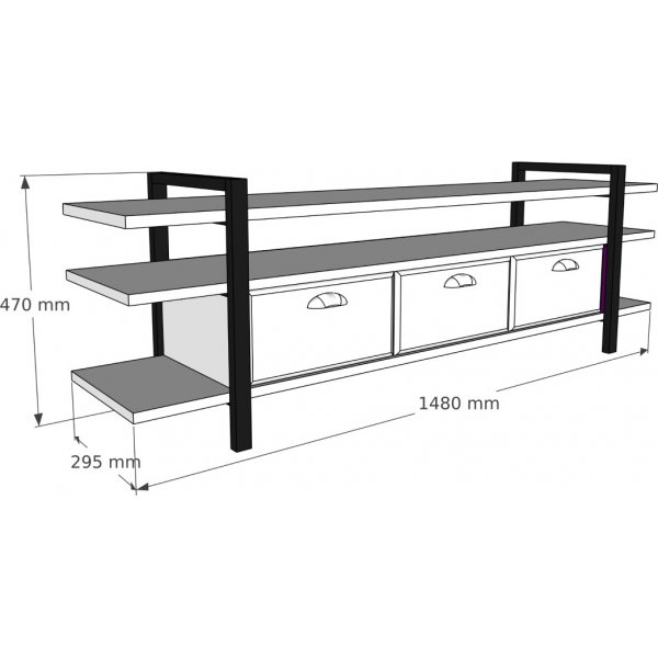 Lucca TV-bänk - Ek Lucca TV-bänk - Ek
