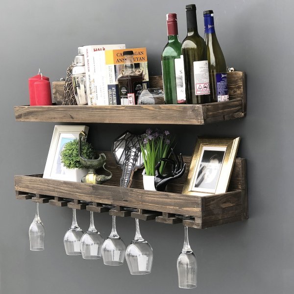 Rafa wandplank 124 - Walnoot