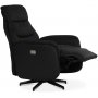 Comfort Saga (el) reclinerftlj med inbyggt fotstd - Svart ecolder