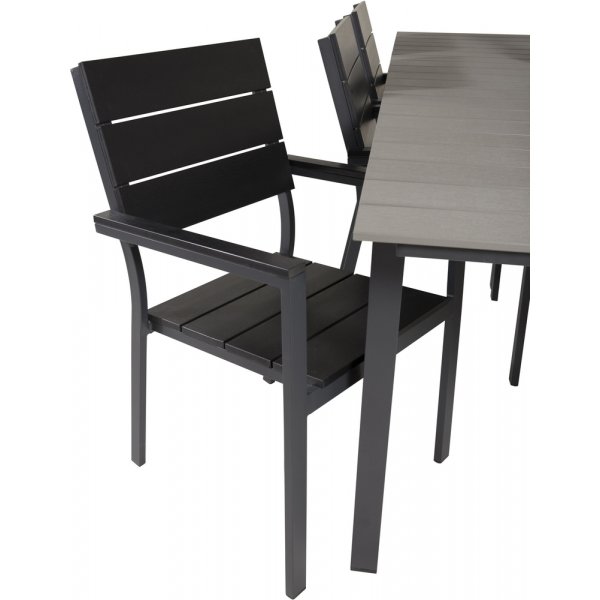 Levels utematgrupp med 6 st Levels stolar Nr2 - Svart/Grå Levels utematgrupp med 6 st Levels stolar Nr2 - Svart/Grå