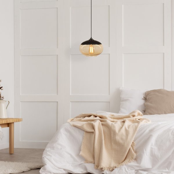 Plafonnier Camini 867 - Noir/miel Plafonnier Camini 867 - Noir/miel