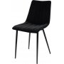 Zwarte fluwelen stoel - Kayla + Meubelpoten