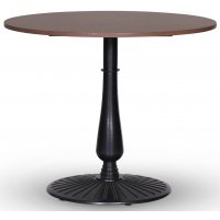 Garden bord runt 90 cm - Blad svart underrede/mörk träimitation Garden bord runt 90 cm - Blad svart underrede/mörk träimitation