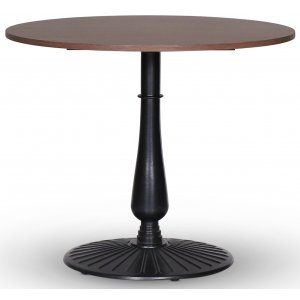 Table mystre env 90 cm - Lame pitement noir/imitation bois fonc