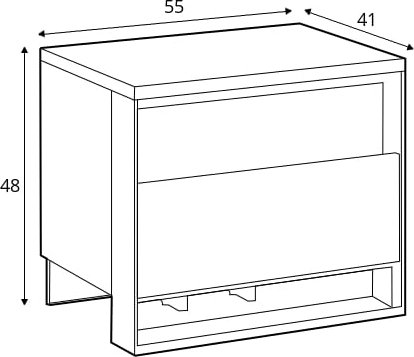 Quant Cuarto nachtkastje - Ambachtelijk eiken/zwart