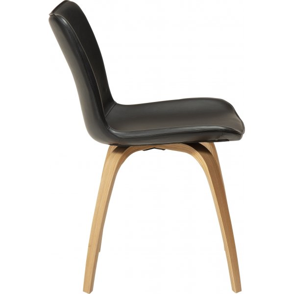 Chaise Glee - PU noir/chêne Chaise Glee - PU noir/chêne