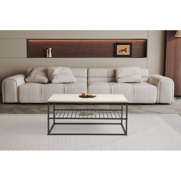 Table basse Asude - Noir/marbre Table basse Asude - Noir/marbre