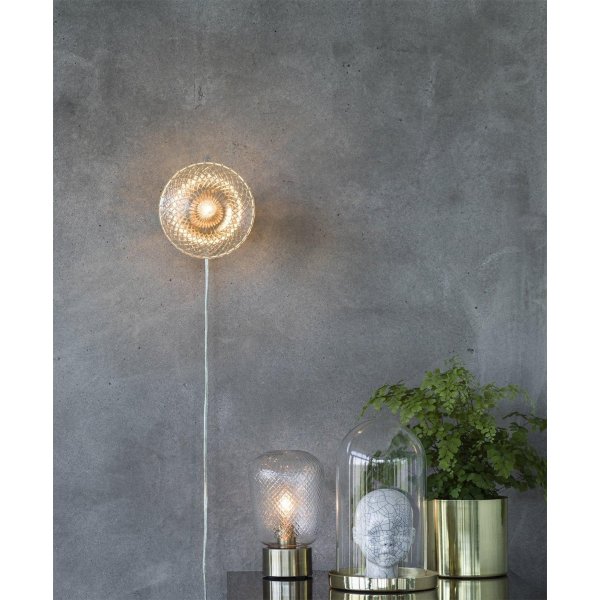 Juliette wandlamp - Helder glas/messing - 16 cm