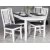 Groupe de repas Gs : Table 160/210 cm incluant 4 chaises Gs - Blanc/Gris