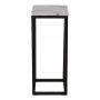 Accent sngbord/piedestal 65 - Vit marmor / svart underrede