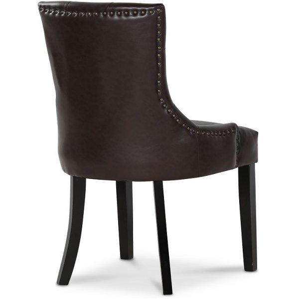 Matgrupp; Bord 180x90 cm med 4 st bruna stolar Matgrupp; Bord 180x90 cm med 4 st bruna stolar