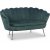 Kingsley 2-sits soffa i sammet - grön / krom