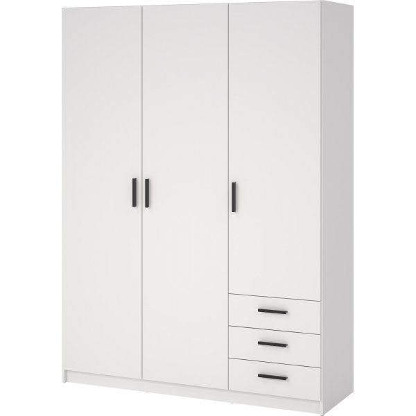 Armoire Sprint avec 3 portes et 3 tiroirs - Blanc Armoire Sprint avec 3 portes et 3 tiroirs - Blanc