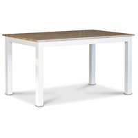 Dalarös matbord 140 cm - vit / oljad ek Dalarös matbord 140 cm - vit / oljad ek