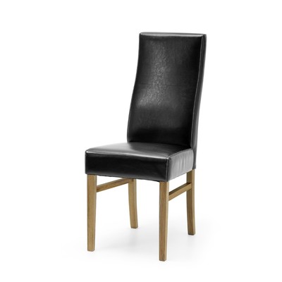 Mazzi stol - Oljad ek/svart konstlder