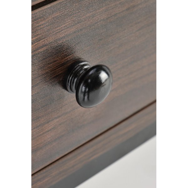 Skrivbord med ldor valnt 123 cm bred