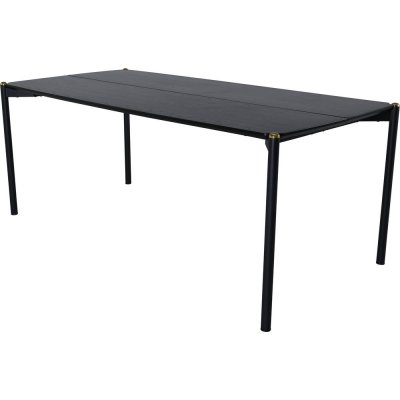 Pelle matbord i svartbetsad ek - 190x90 cm