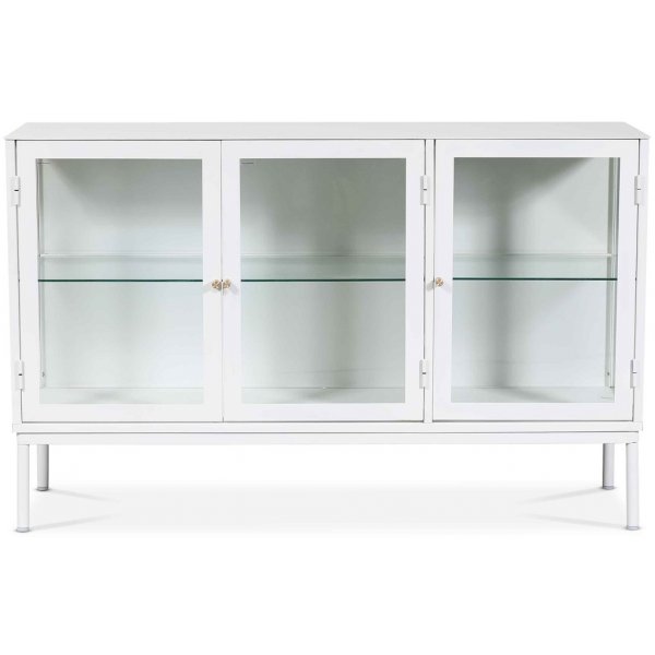 Revel sknk bredd 125 cm - Vit / Klarglas