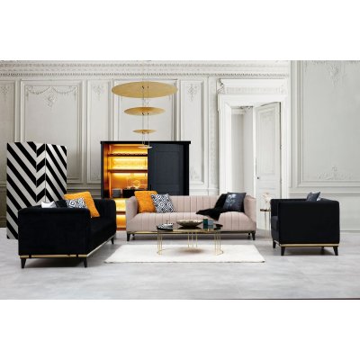 Bellini 3-sits soffa - Svart