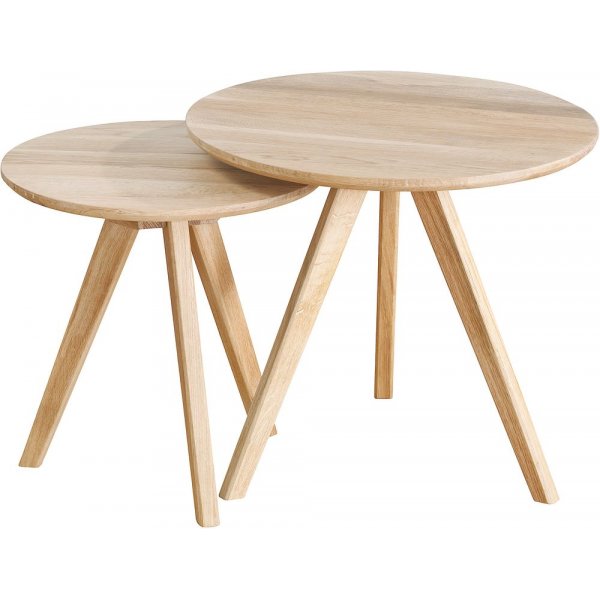 Katiesatsbord 50 cm - Whitewash ek