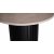 Table  manger ronde PiPi 105 cm - Bois teint noir / Pierre travertin