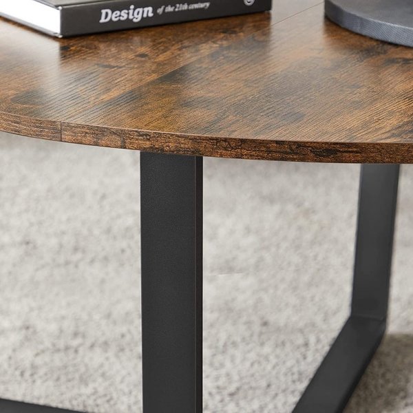 Table basse Beppe Ø88 cm - Marron/noir Table basse Beppe Ø88 cm - Marron/noir