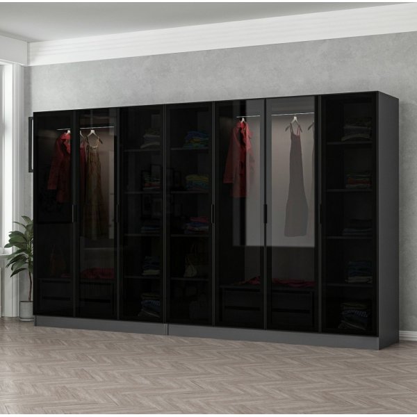 Armoire Cavolo 315 cm, variante B - Anthracite Armoire Cavolo 315 cm, variante B - Anthracite