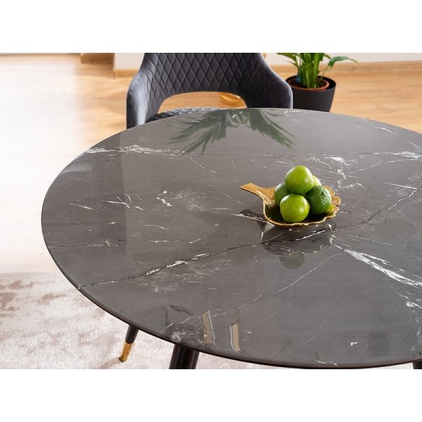 Table à manger Cyril 100 cm - Noir Table à manger Cyril 100 cm - Noir