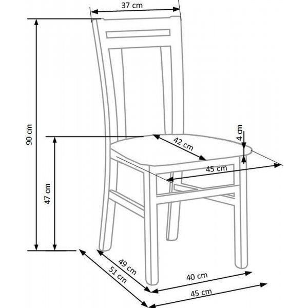 Chaise de salle à manger Amalia - Chêne/gris Chaise de salle à manger Amalia - Chêne/gris