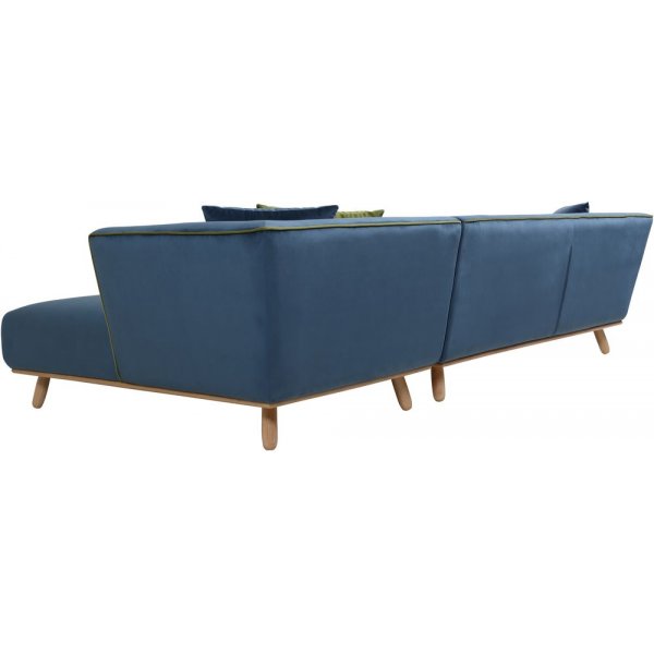 Divansoffa bl med runda trben - Hansa