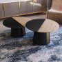 Tukum soffbord, set med 2 st 70 cm - Furu/svart