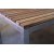 Matgrupp Alva: Matbord i teak / Galvaniserat stl med 4 st Mercury ftljer i brun konstrotting + Mbelvrdskit fr textilier