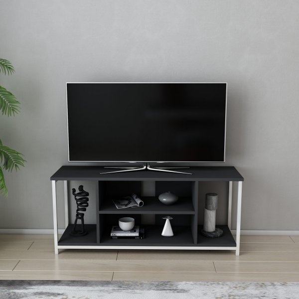 Rinaldo TV-bänk - Vit/antracit Rinaldo TV-bänk - Vit/antracit