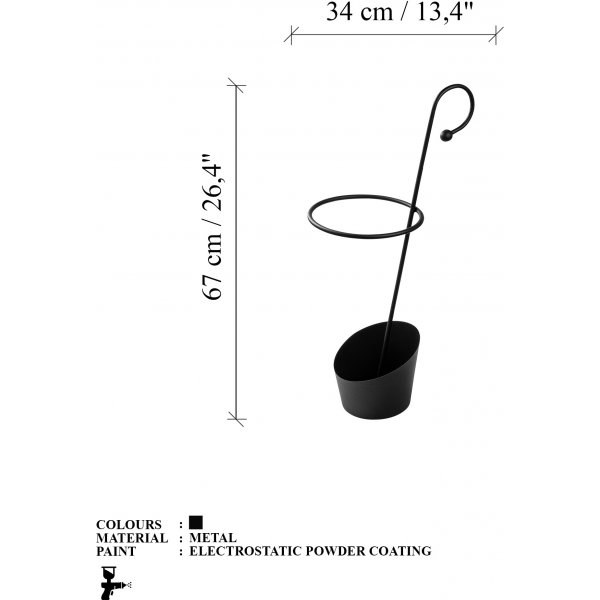 Semsi paraplyställ 5 - Svart Semsi paraplyställ 5 - Svart