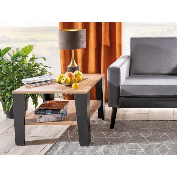 Table basse Quadra 67 x 67 cm - Chêne/noir Table basse Quadra 67 x 67 cm - Chêne/noir