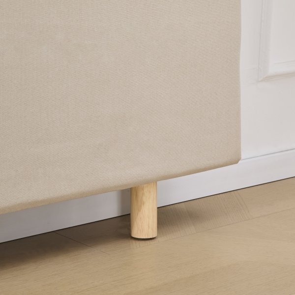 Sänggavel med nackkuddar 160 x 125 cm - Beige Sänggavel med nackkuddar 160 x 125 cm - Beige