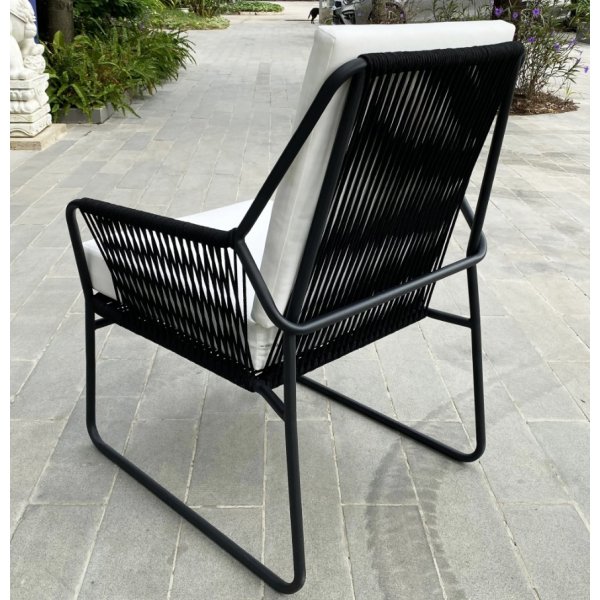 Sandhamn loungstol - Svart / Vit Sandhamn loungstol - Svart / Vit