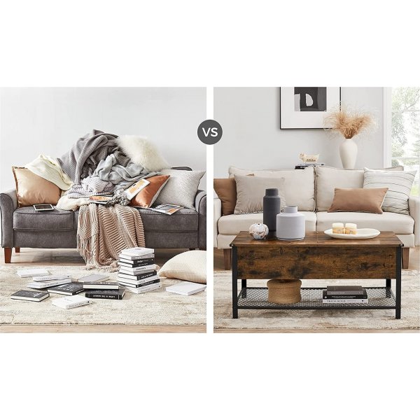 Table basse Freddie 100 x 55 cm - Marron/noir Table basse Freddie 100 x 55 cm - Marron/noir