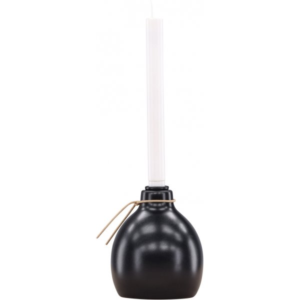 Bougeoir LED Ulricehamn 32 x 12 cm - Noir/Blanc