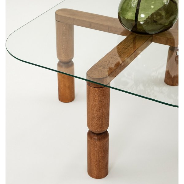 Table basse Kei 80 x 80 cm - Noyer Table basse Kei 80 x 80 cm - Noyer