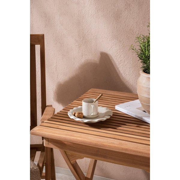 Ghana utematgrupp med 2 st Kenya karmstolar - Teak