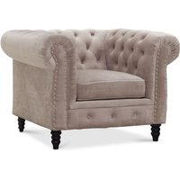 Chesterfield Cambridge Fåtölj - Sand sammet Chesterfield Cambridge Fåtölj - Sand sammet