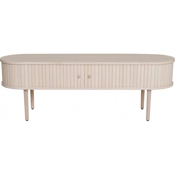 Banc mdia Slide - Chne pigment blanc