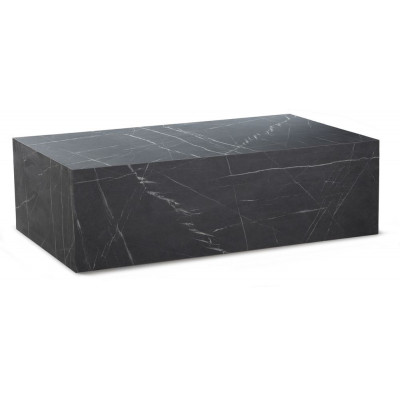 Stone soffbord 100 x 60 cm - Svart marmor (Laminat)