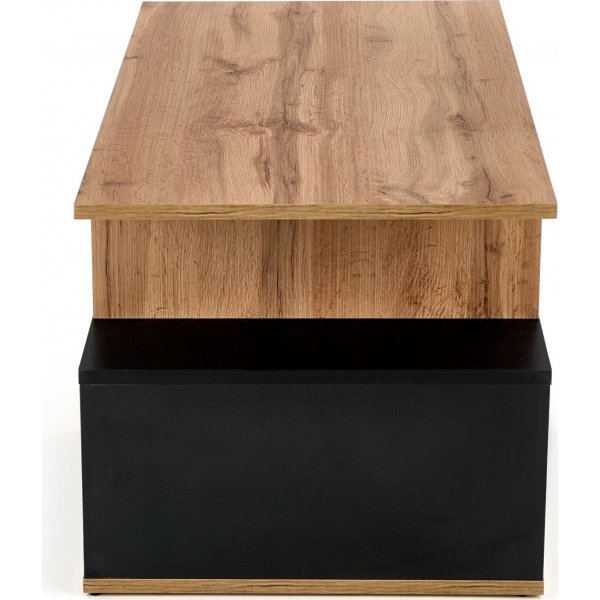 Table basse Arely 110x 55 cm - Chne Wotan/noir