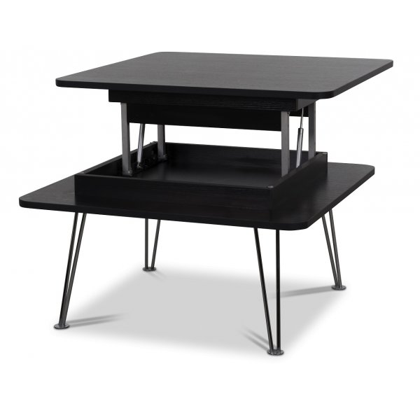 Venus soffbord kvadrat höj och sänkbart - Svart Venus soffbord kvadrat höj och sänkbart - Svart